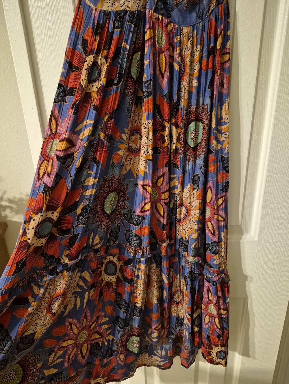 Angie Women's Deep V Maxi Dress with Slit on left side - Picture 3 of 6